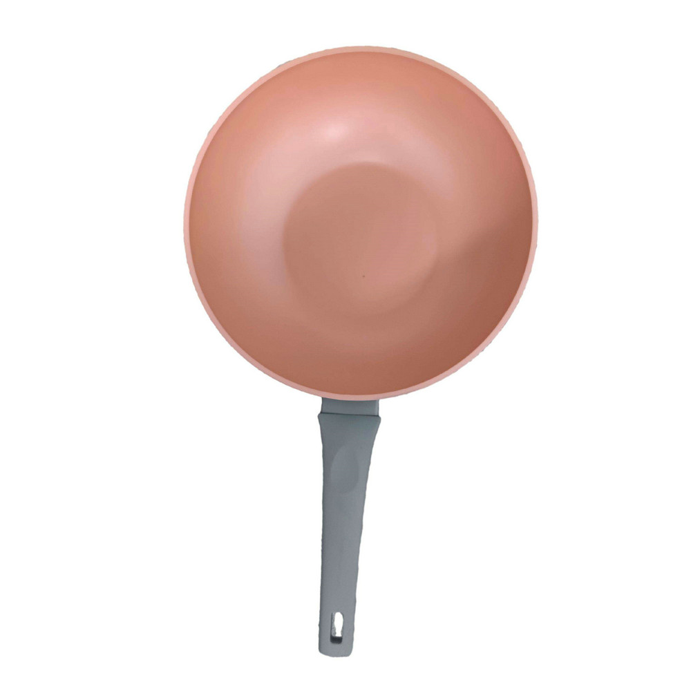 Earraí Cócaireachta Pan Frying Deep Gan Bata Alúmanam Saute Pan le clúdach gloine