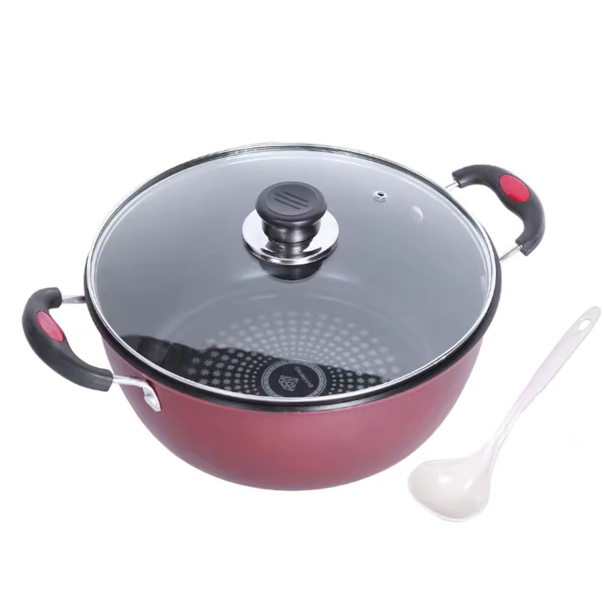 Pota Anraith Ceirmeacha Cluasa Dúbailte Cumhdach Sláinte Baile Neamh-bata Cócaireachta Casserole Stocpot