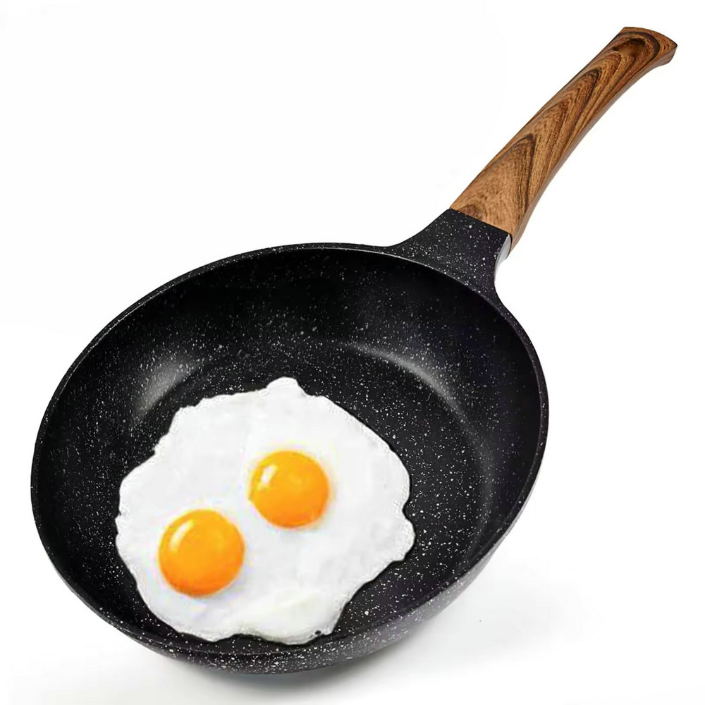 Lógó saincheaptha neamh-bata ionduchtaithe cóimhiotal alúmanaim pannaí omelet uile-uibhe